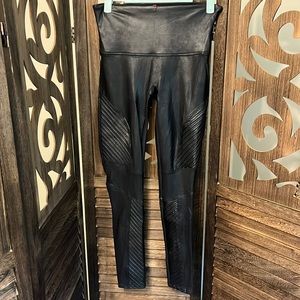 Spanx Faux Leather Moto Leggings